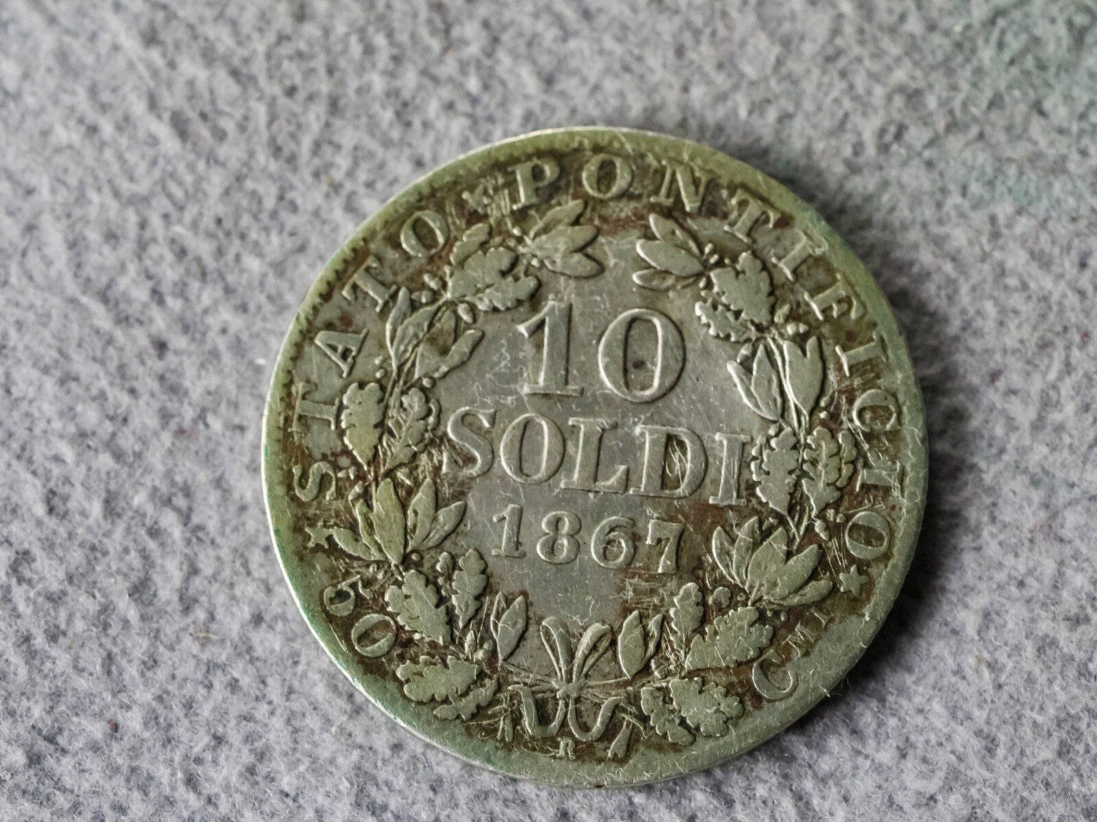 Italy 10 soldi 18671