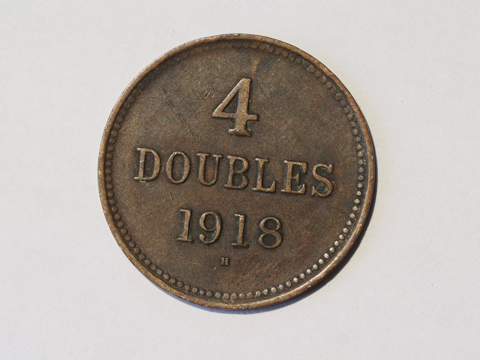GUERNSEY 4 DOUBLES 19180