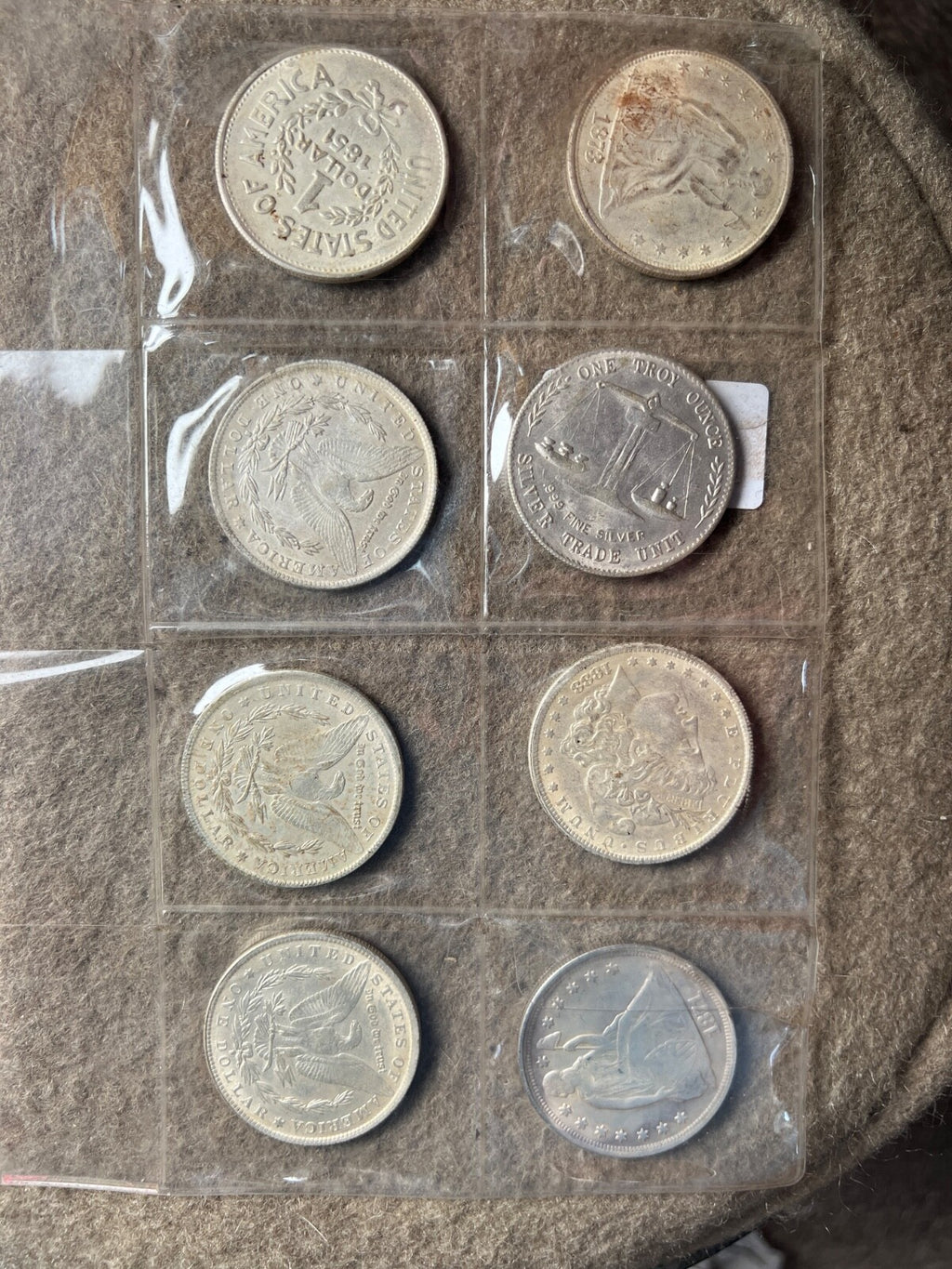 16 modern not original  USA dollar coins, lightweight