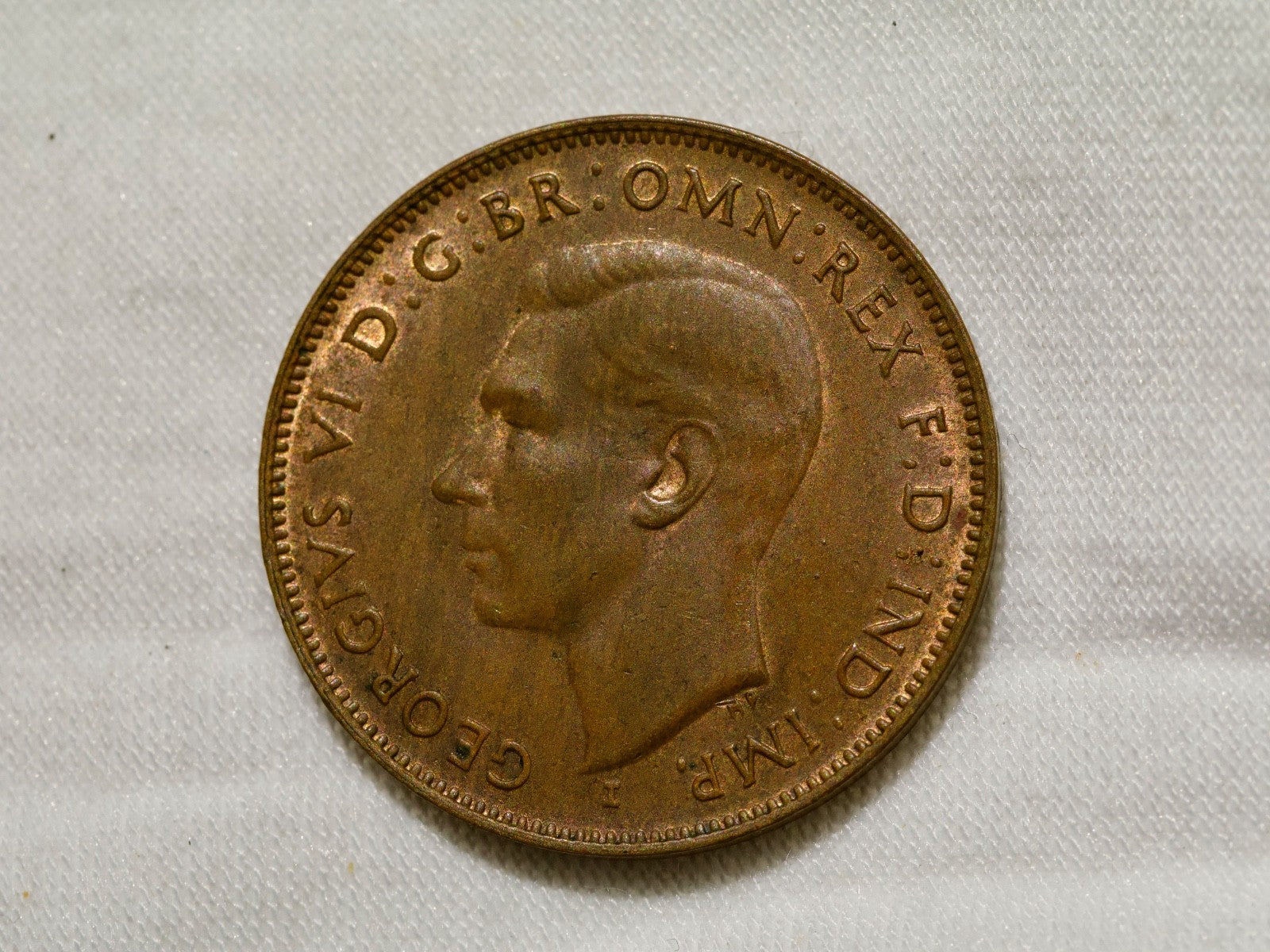 Australia  Half Penny 1943 I-traces of lustre1