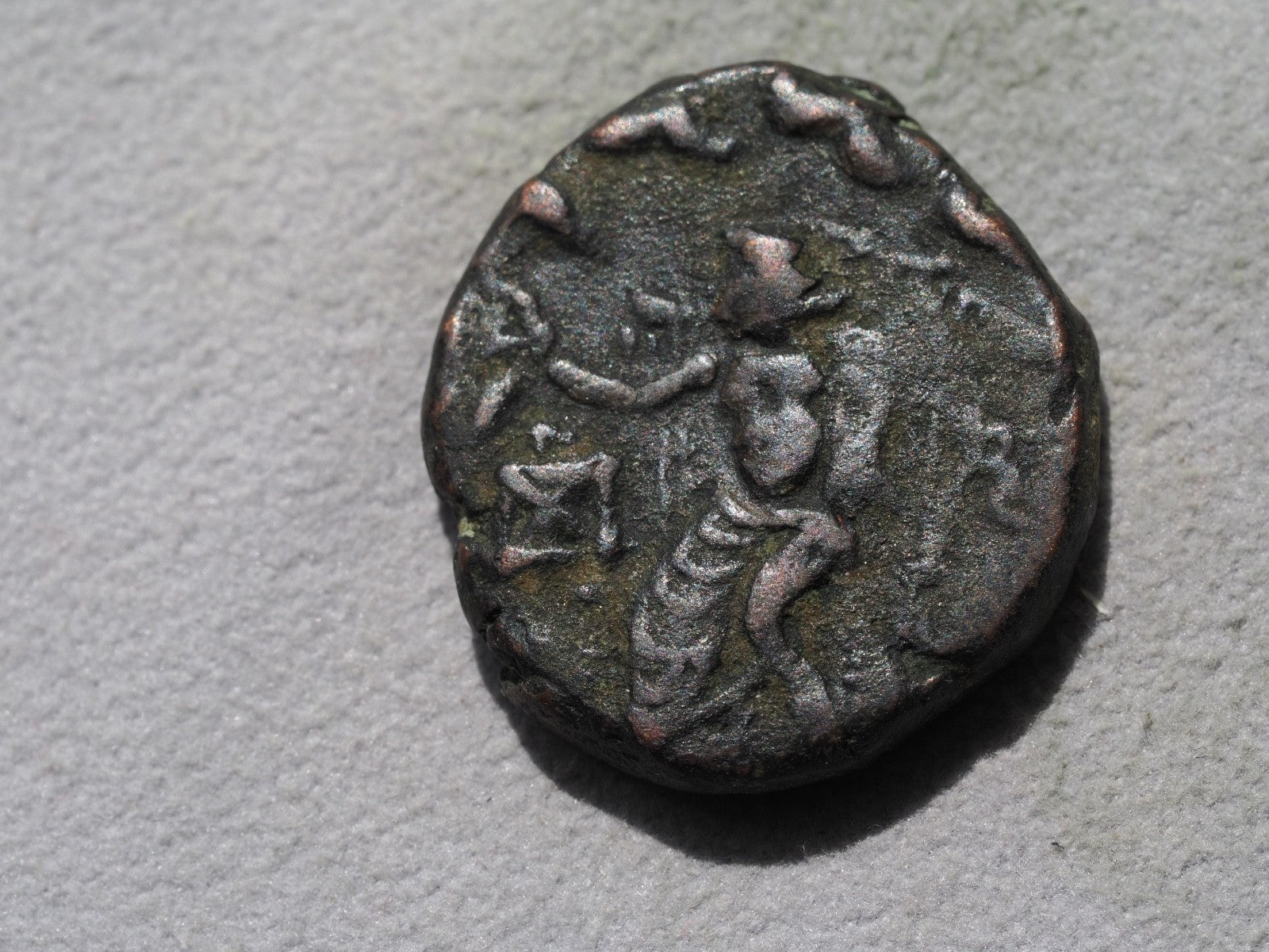 Indo-Greek Tetradrachm In the name of Hermaeus Soter-King Hermaios right--Zeus1