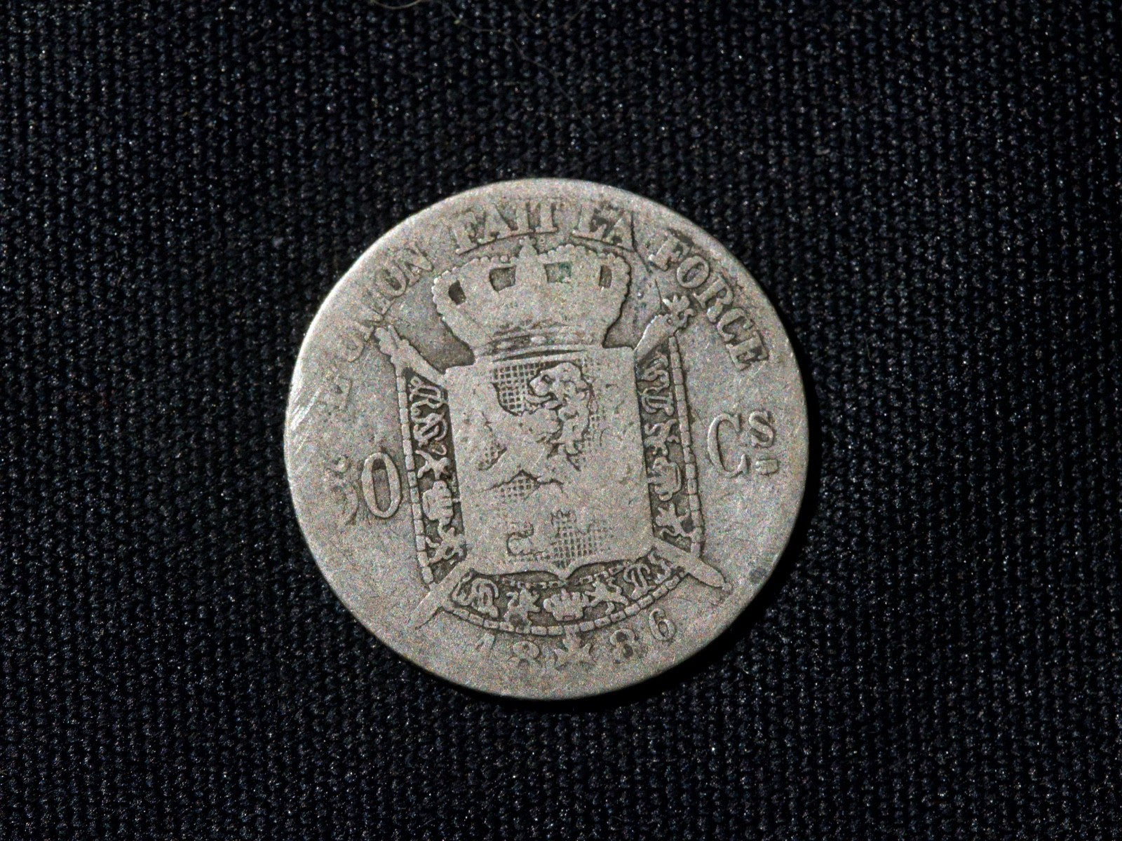Belgium 50 Centimes 18860