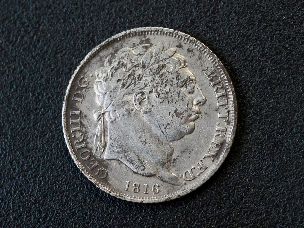 1816 King George III Silver Sixpence0