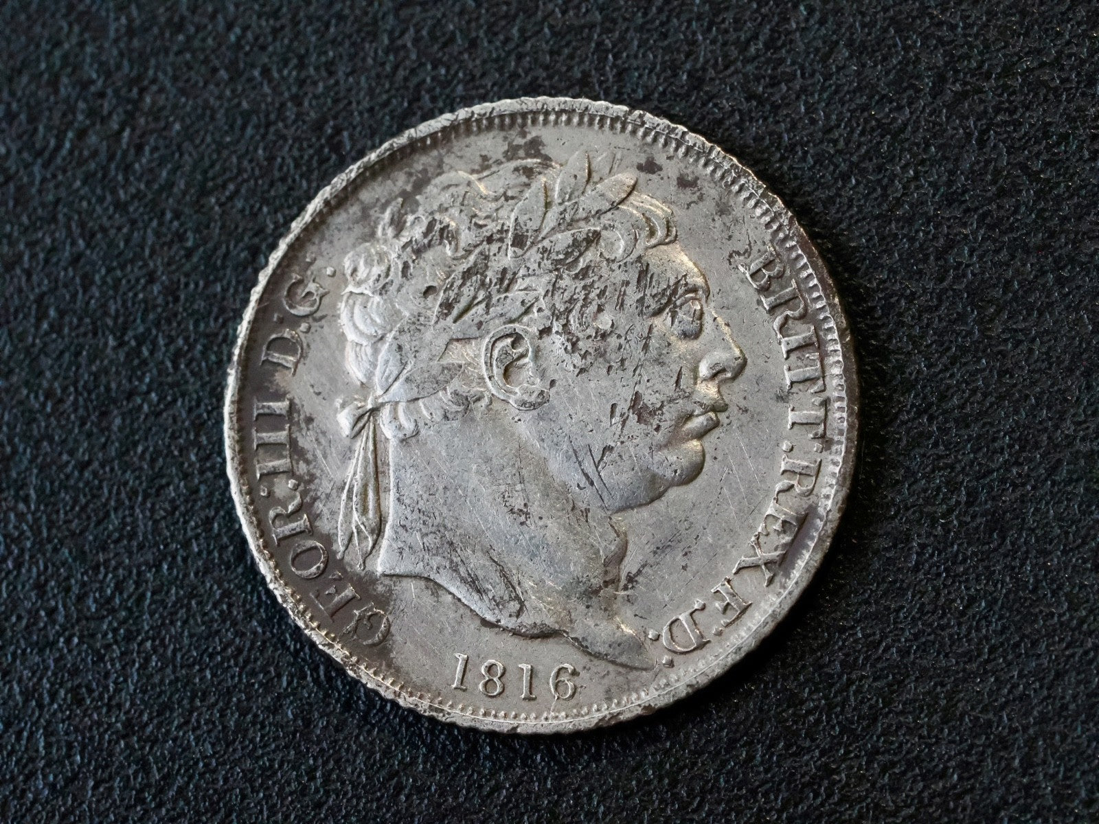 1816 King George III Silver Sixpence0