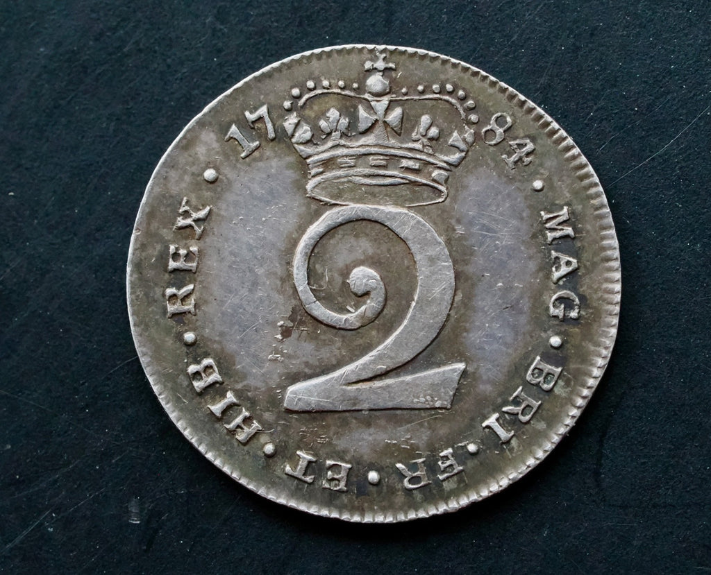 1784 George 111 Silver Maundy Twopence-high grade