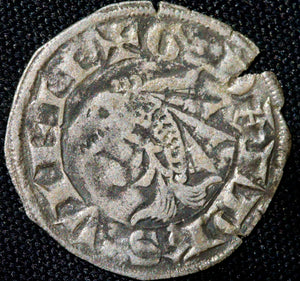 France, Dauphiné, Guigues VIII (1318-33), demi Carlin (double Denier)