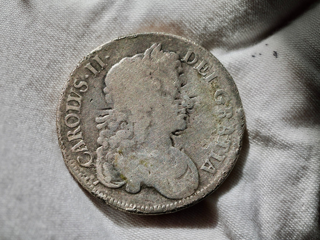 CHARLES II CROWN 1676, VICESIMO OCTAVO,0