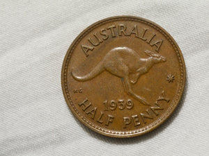 Australia  Half Penny 1939-second reverse