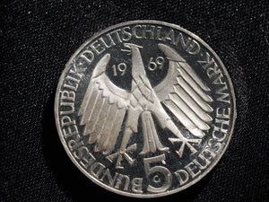 Germany 5  Marks 1969G-150th Anniversary - Birth of Theodor Fontane-PROOF