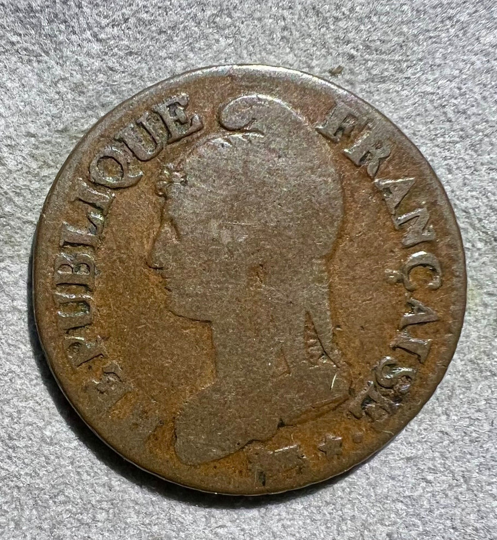 France 5 Centimes L,an 8 BB Strasbourg1