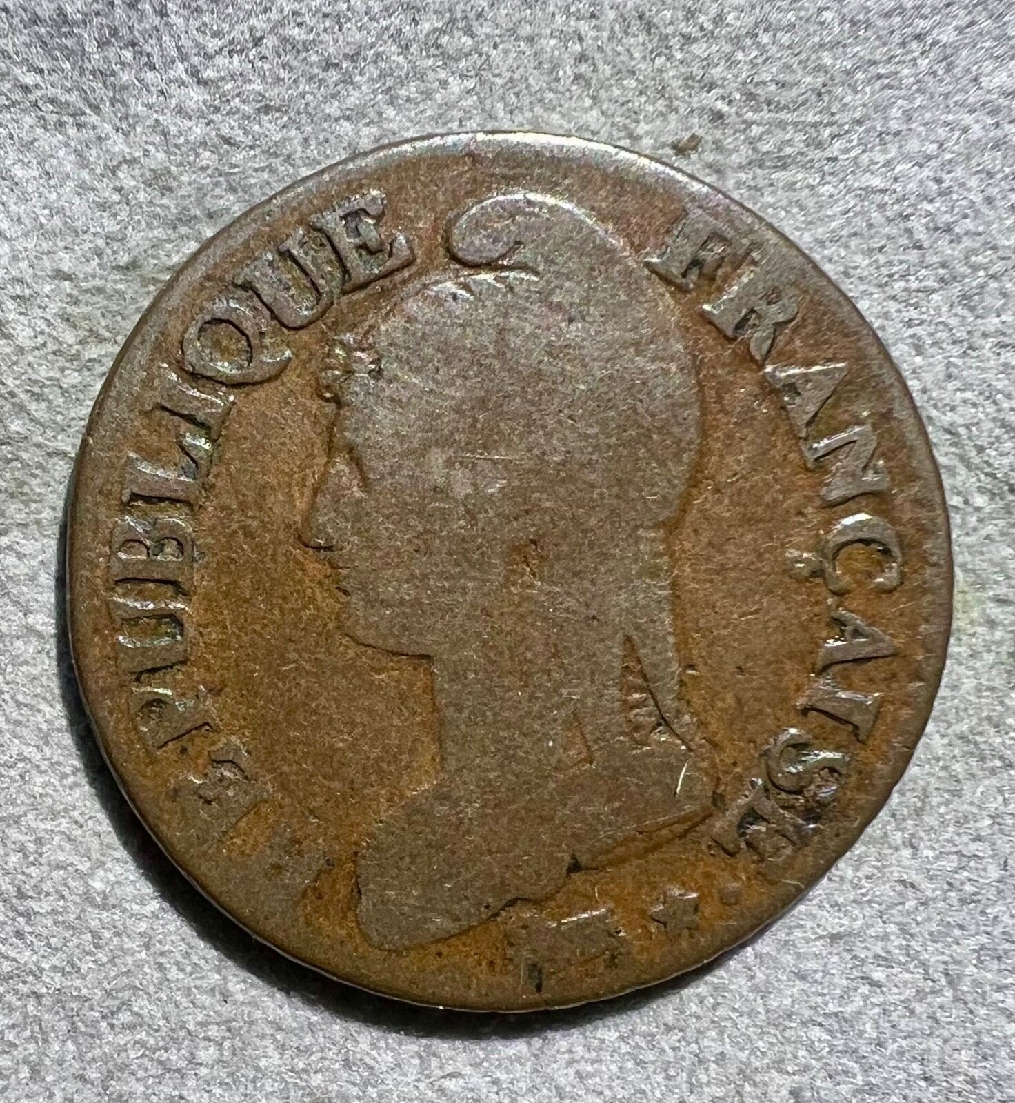 France 5 Centimes L,an 8 BB Strasbourg1