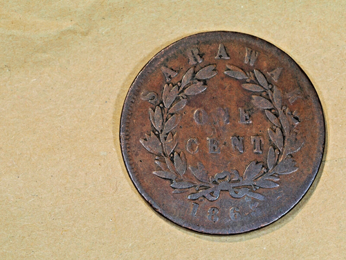 1863 Sarawak One Cent0