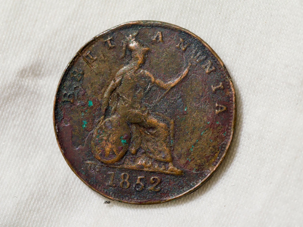 Australia New South Wales Sydney Tea Stores Token Halfpenny, 1852-raised bricks1