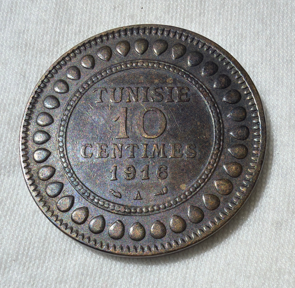 Tunisia 10 cents 1916