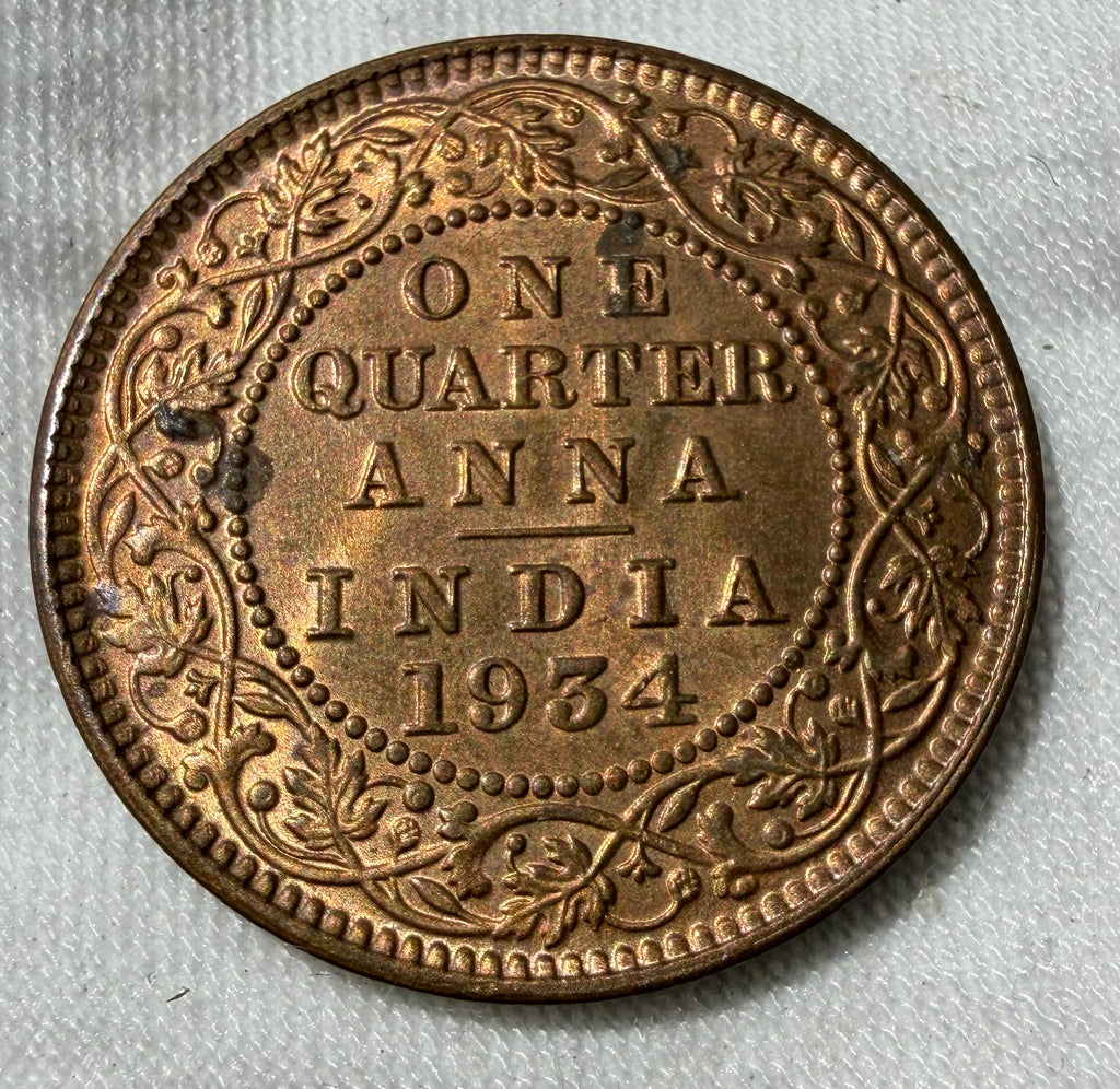 India 1/4 Anna 1934-full lustre