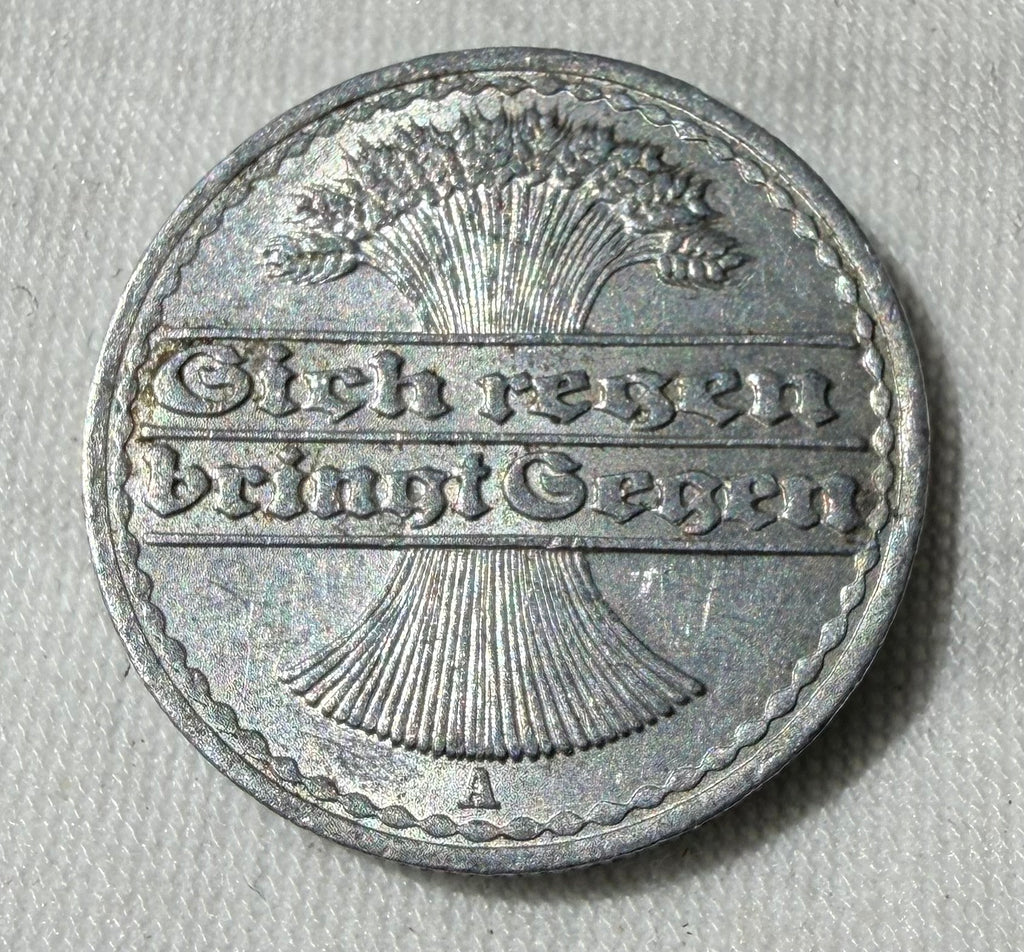 Germany 50 Pfennig 1921A-high grade with lustre