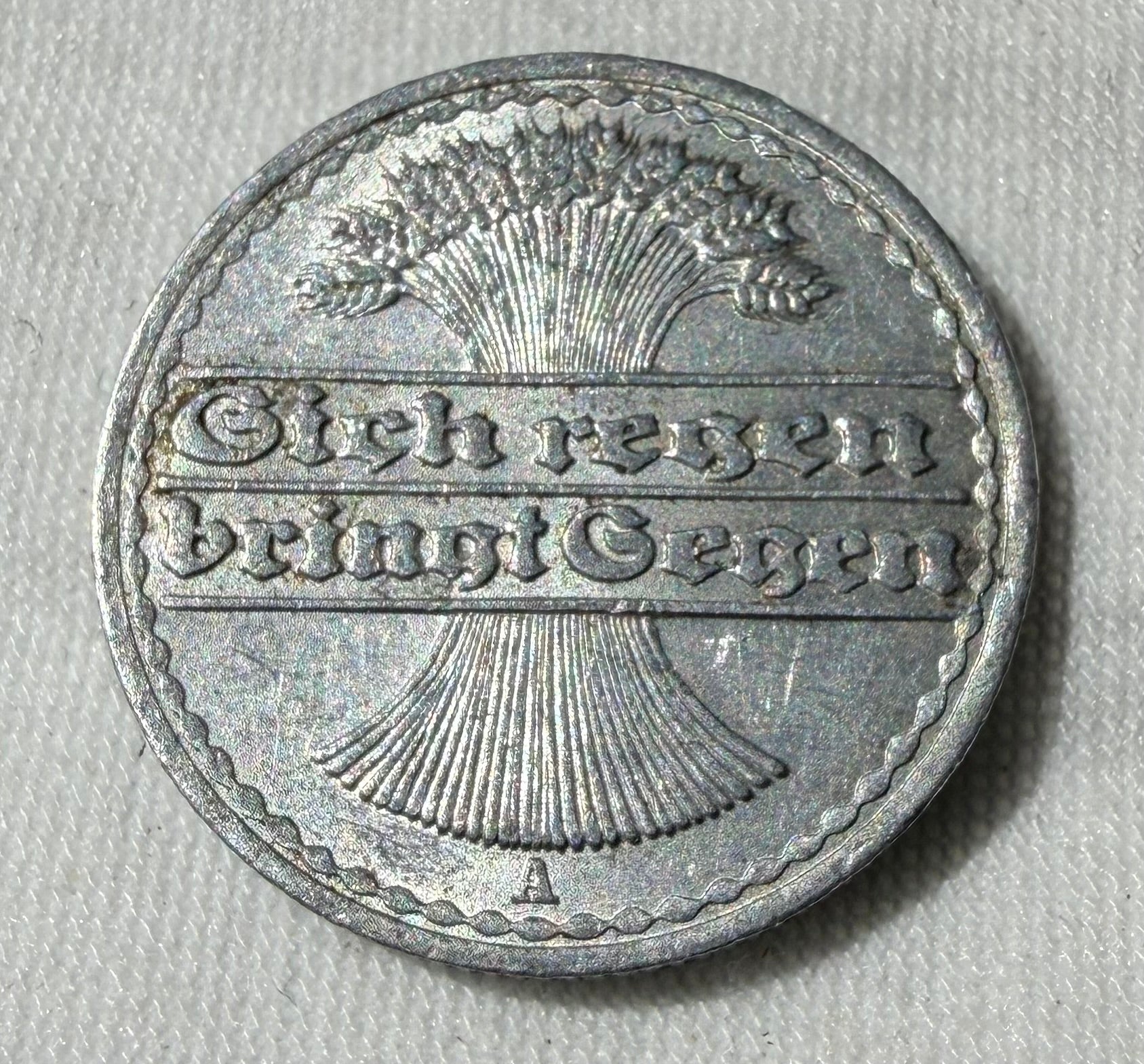 Germany 50 Pfennig 1921A-high grade with lustre