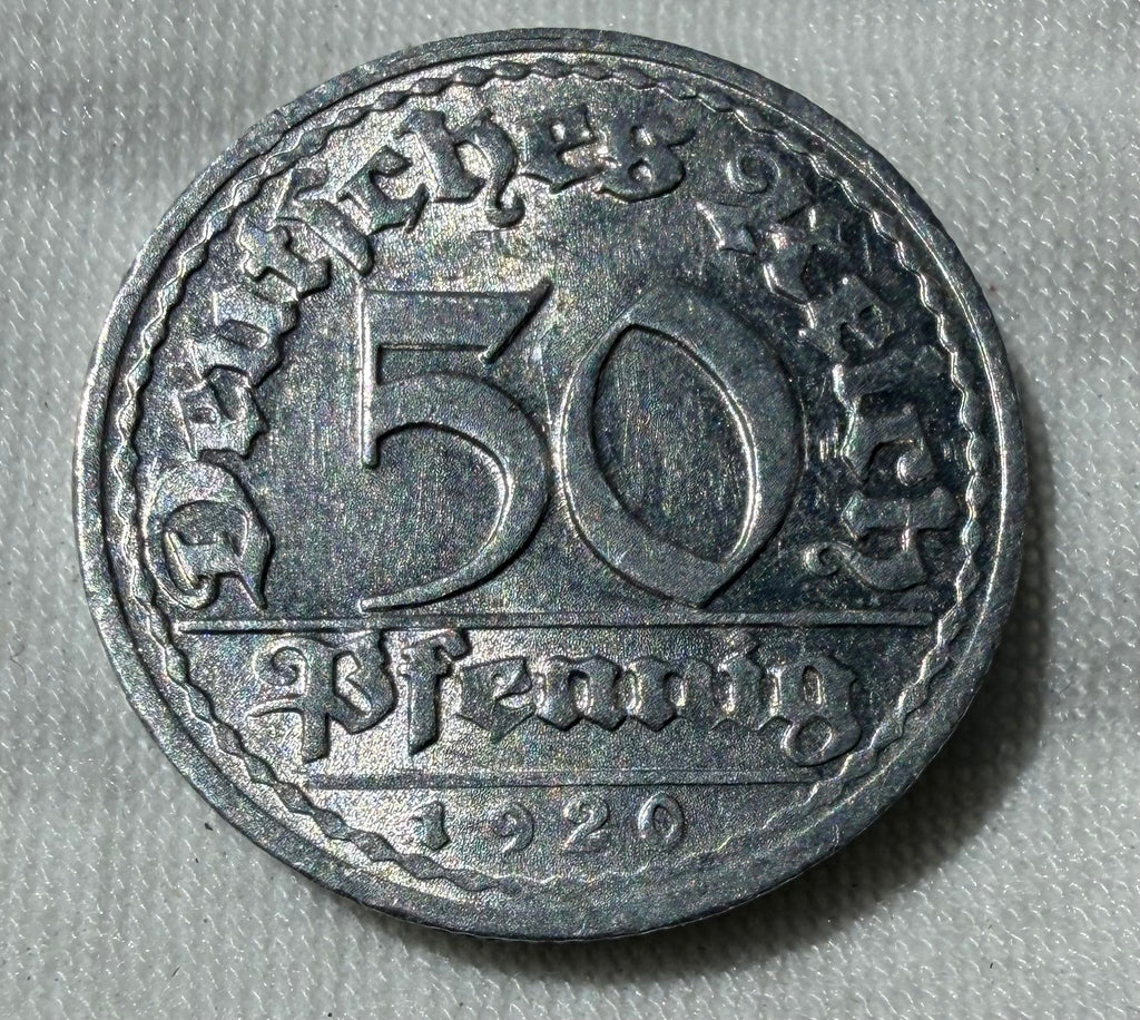 Germany 50 Pfennig 1920D-high grade with lustre