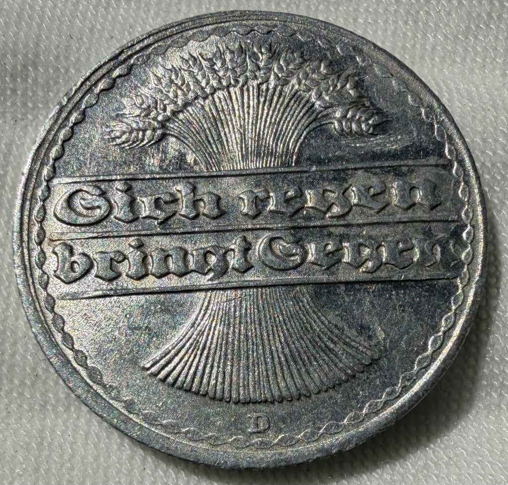 Germany 50 Pfennig 1920D-high grade with lustre