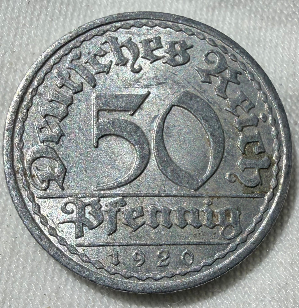 Germany 50 Pfennig 1920A-high grade with lustre