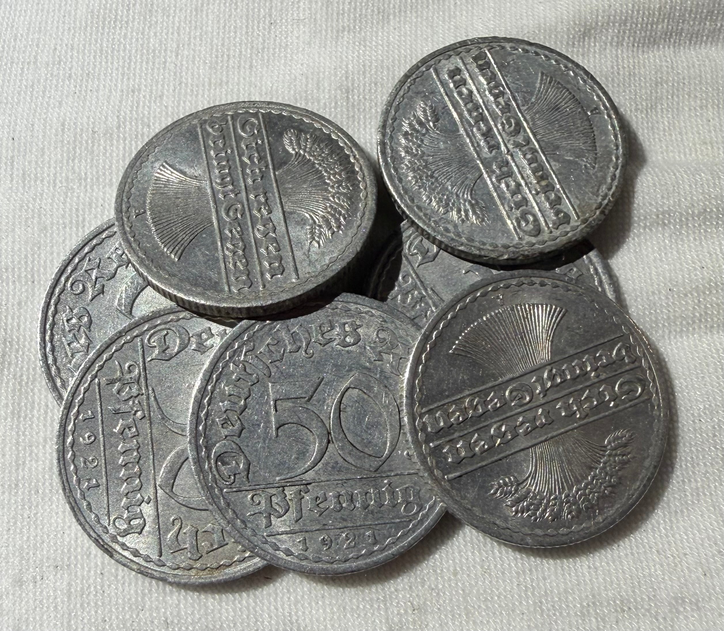 Germany 50 Pfennig 1921A-high grade with lustre