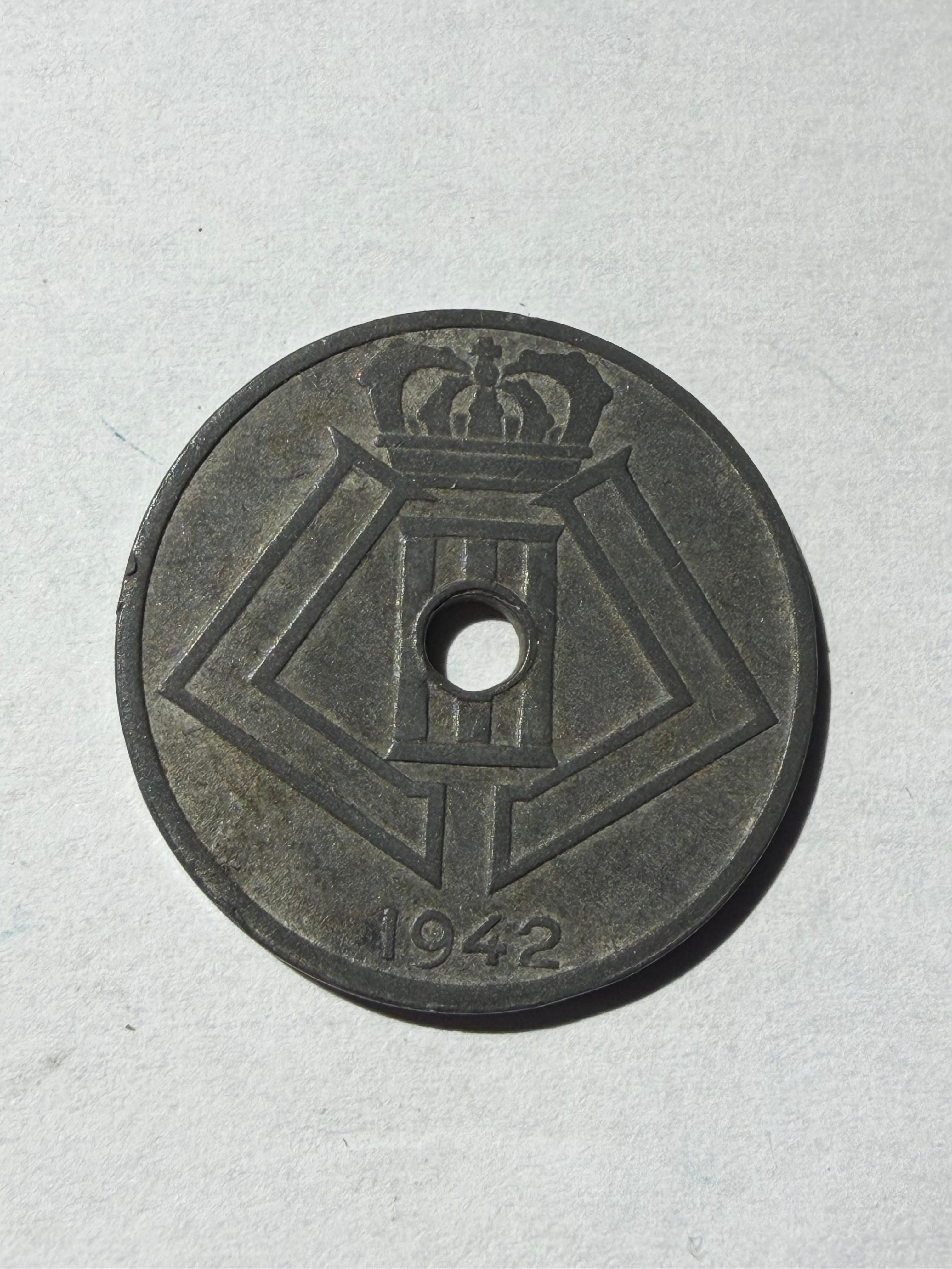 Belgium 25 cents 1942-aluminium