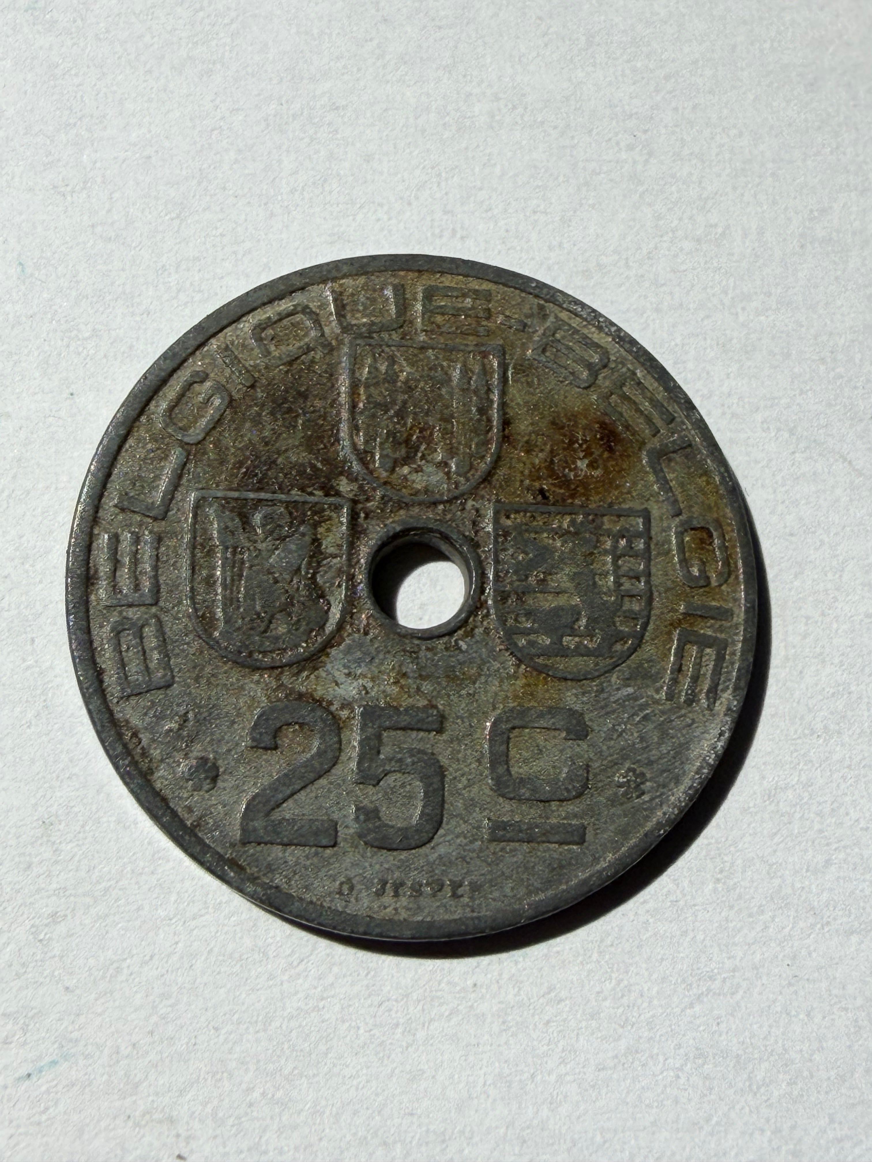 Belgium 25 cents 1942-aluminium