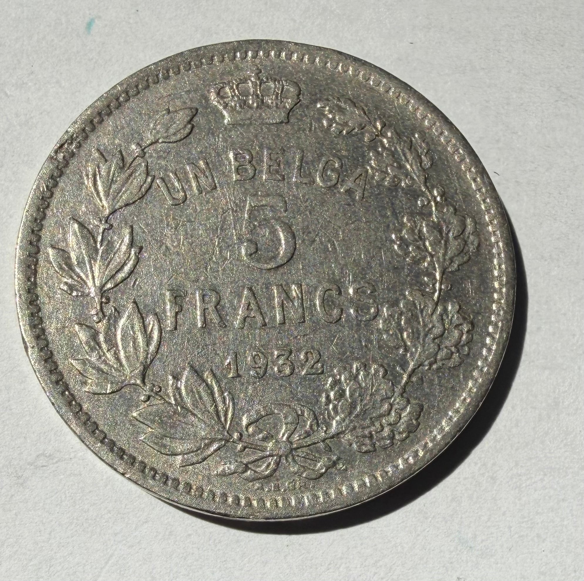 Belgium 5 Francs 1932