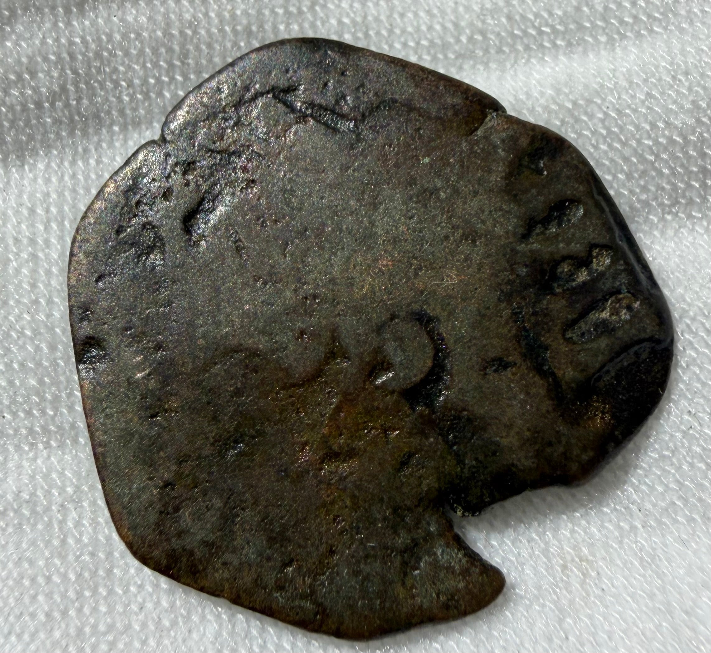 Spain - Felipe IV 1636 VI maravedis resello-countermarked coin