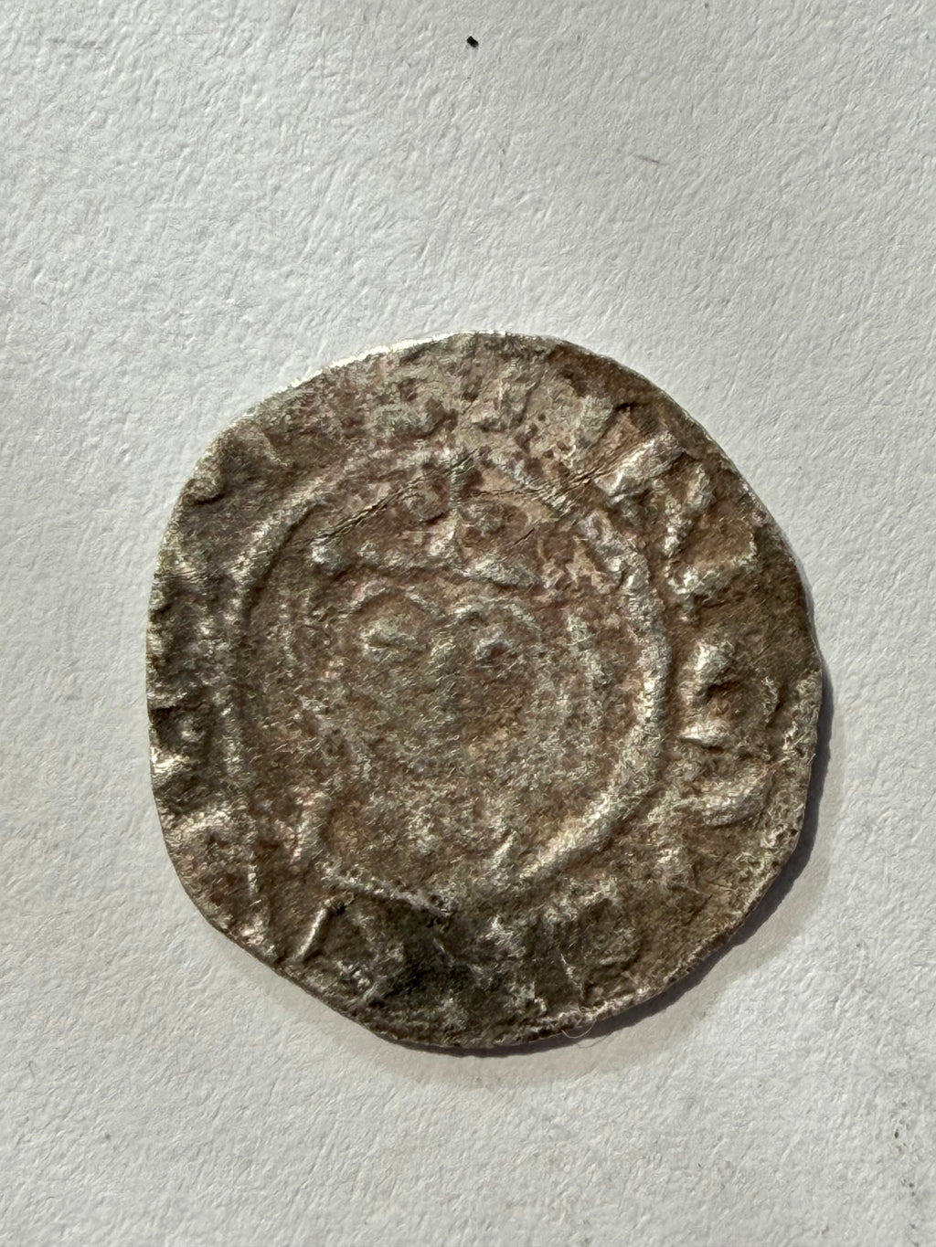 Richard I hammered penny, class 3 ab2 VLARD ON CANTE
