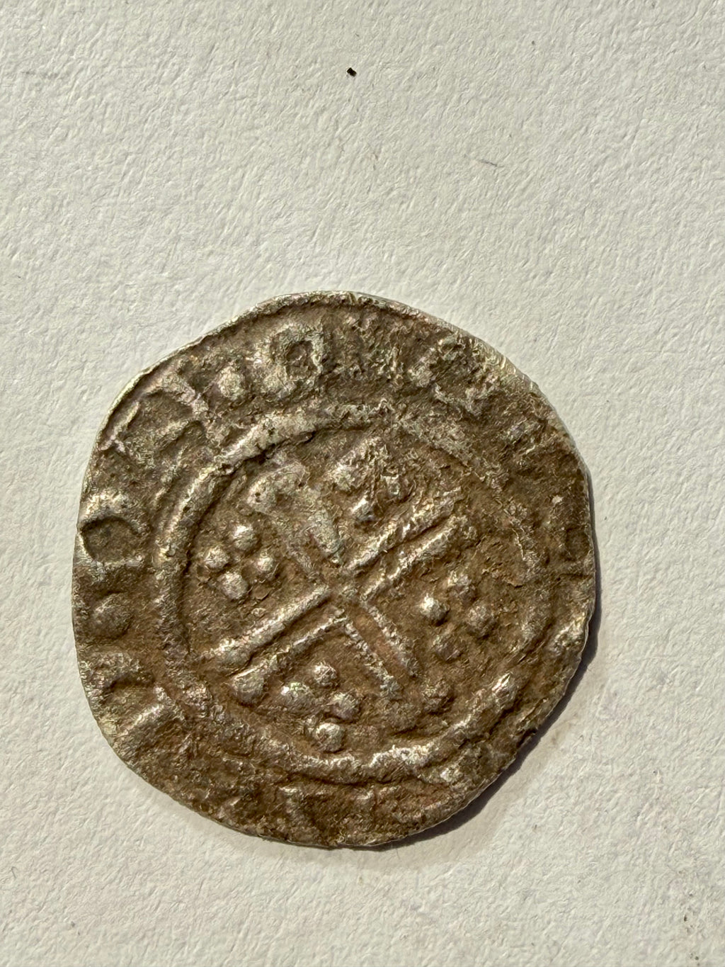 Richard I hammered penny, class 3 ab2 VLARD ON CANTE