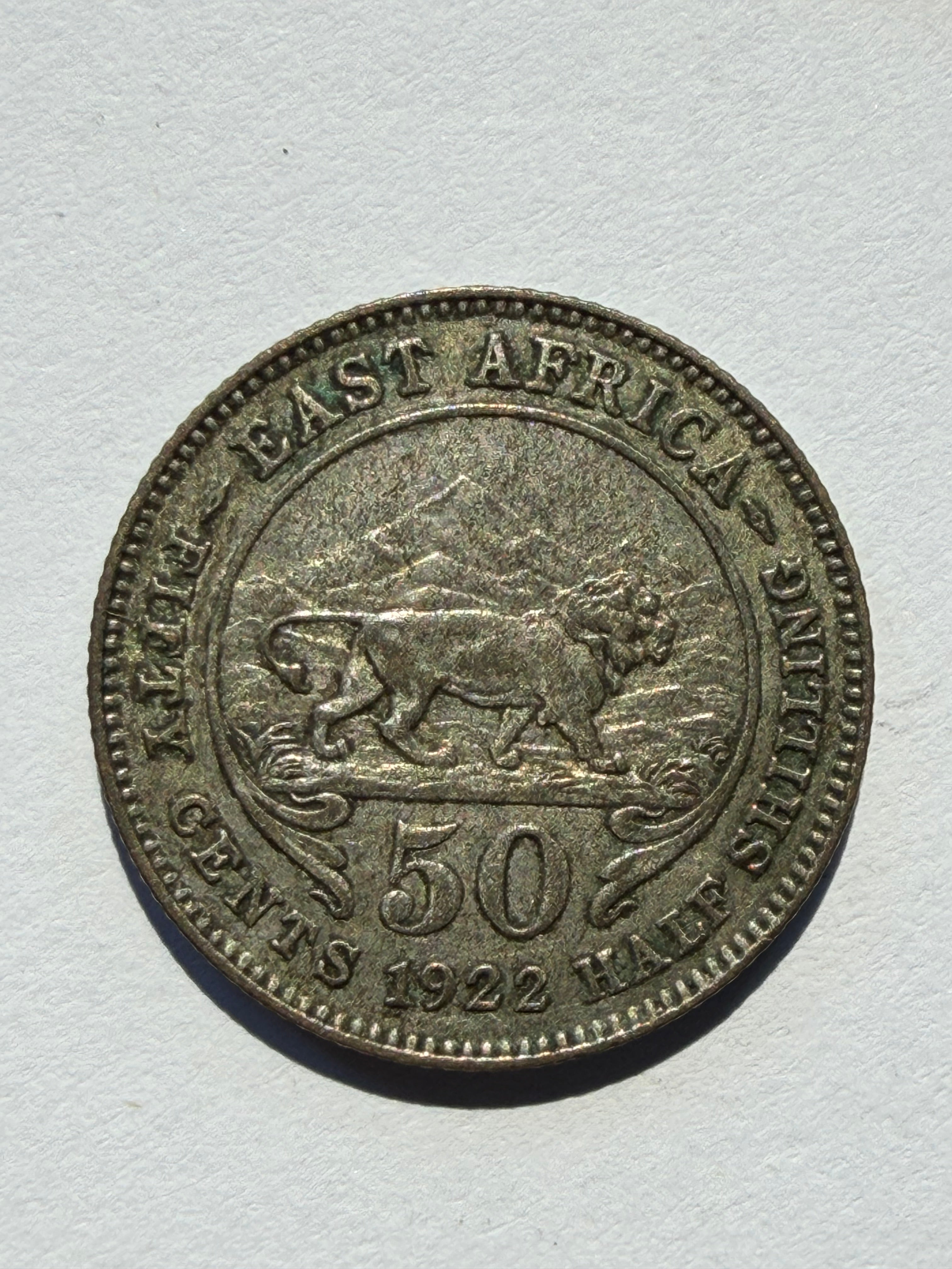East Africa 50 cents 1921