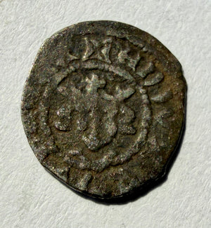 Edward II (1307-1327) Silver Halfpenny. London mint. Class I3- very nice specimen