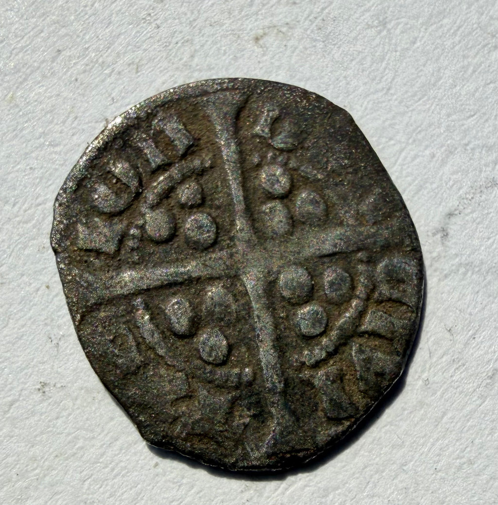 Edward II (1307-1327) Silver Halfpenny. London mint. Class I3- very nice specimen