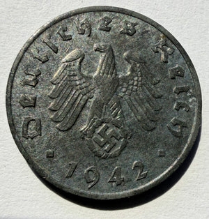 Germany - Third Reich Reichspfennig 1942 J