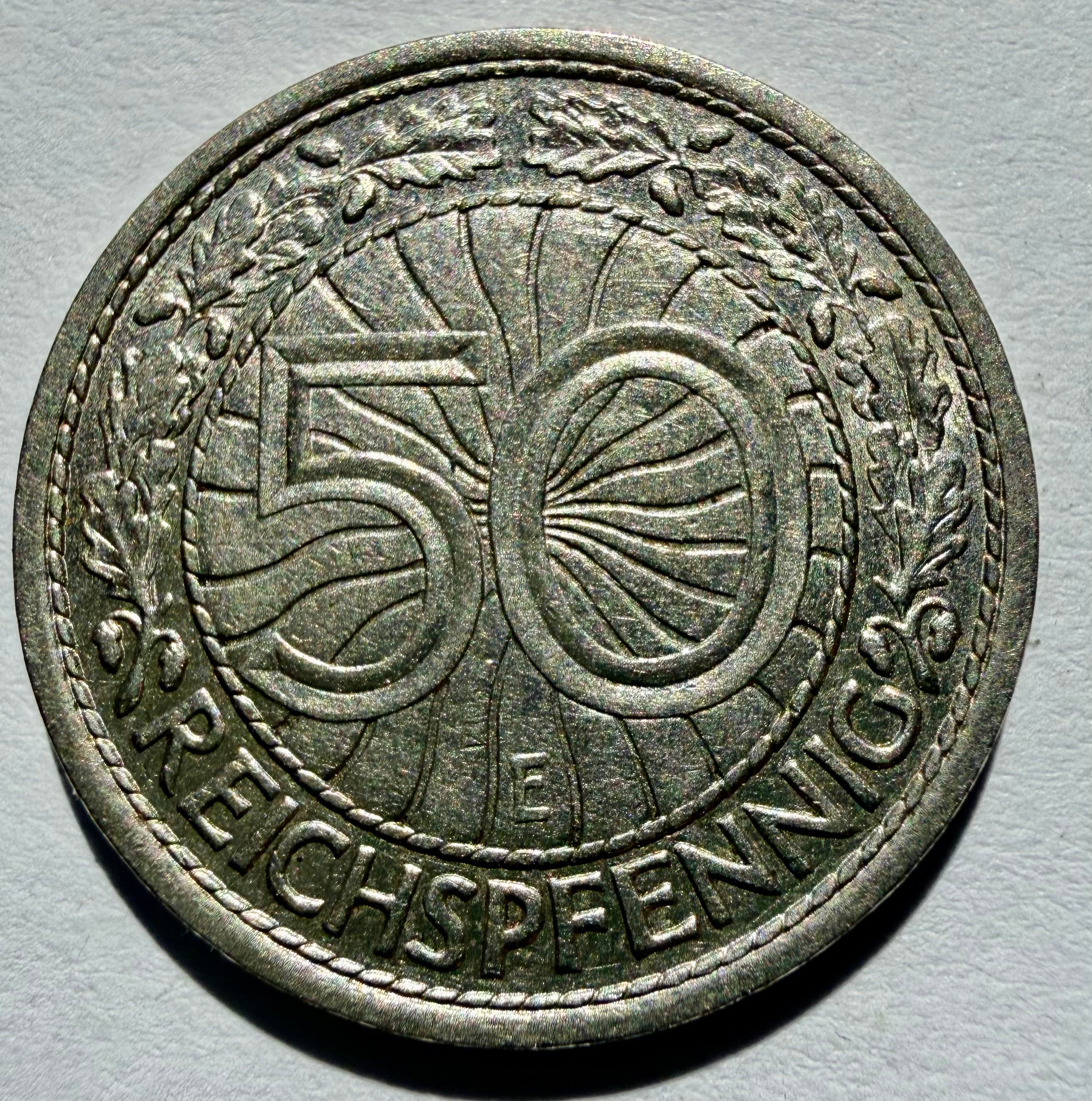 Germany 50 Reischpfennig 1928 E