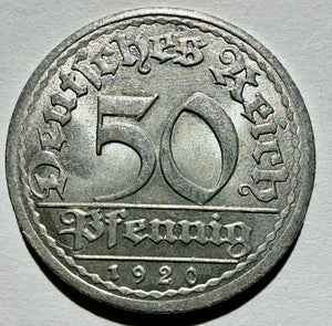 Germany 50 Pfennig 1920 D