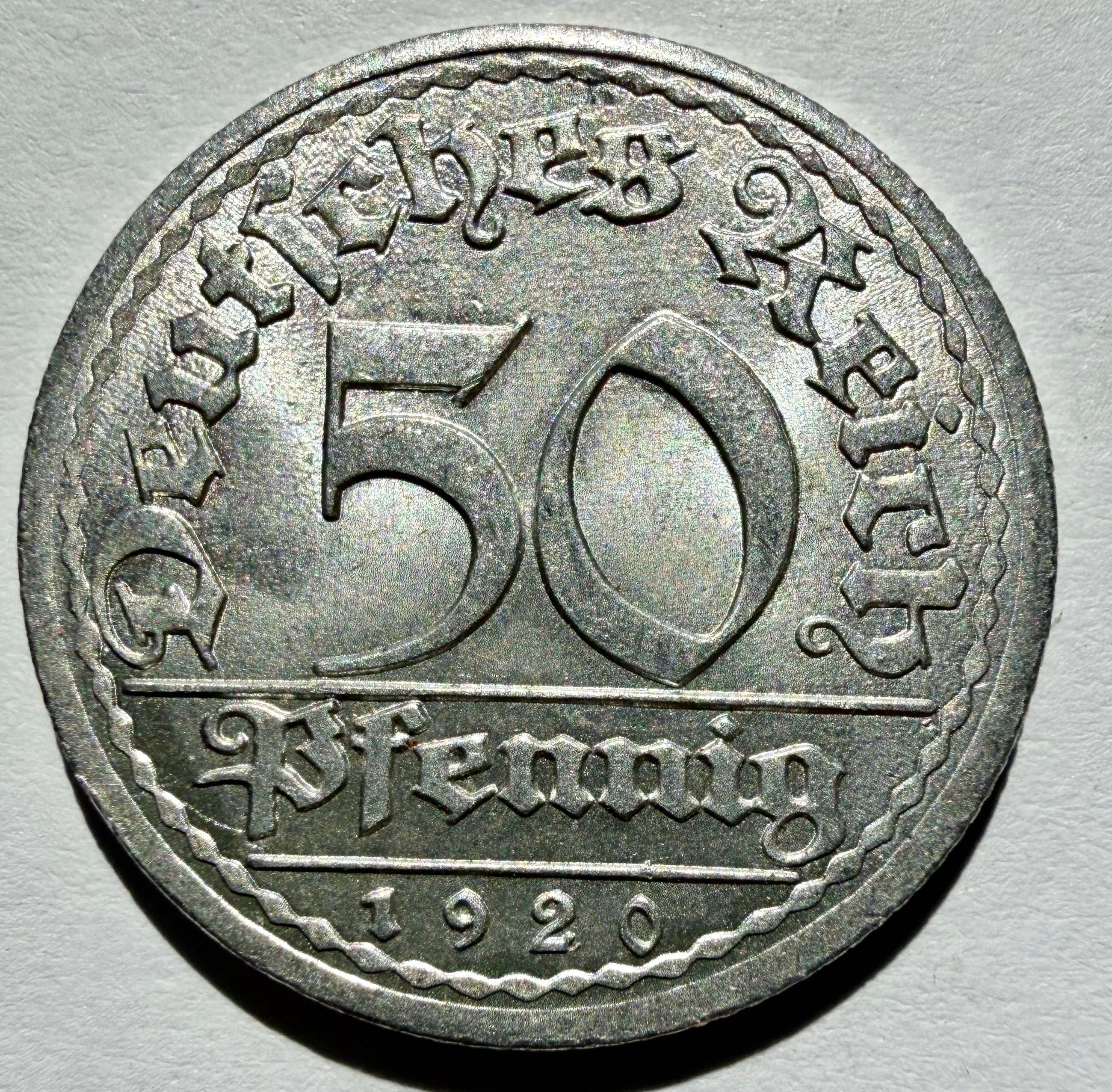 Germany 50 Pfennig 1920 D