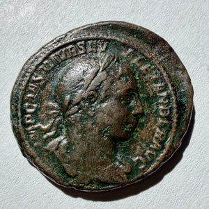 Dupondius Of Severus Alexander-Victory- excellent
