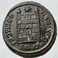 Constantine I AE3 Camp gate SMANTA in Exergue, star above