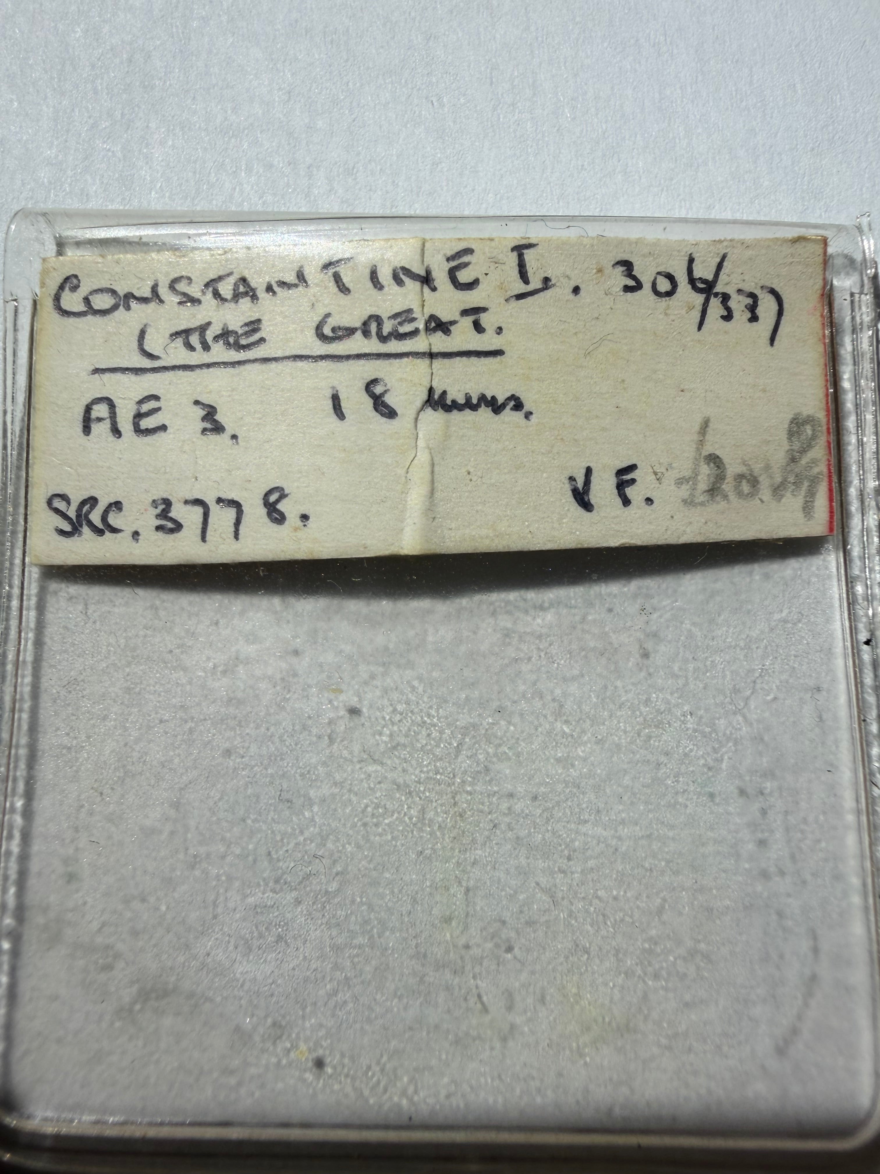 Constantine I AE3 Camp gate SMANTA in Exergue, star above