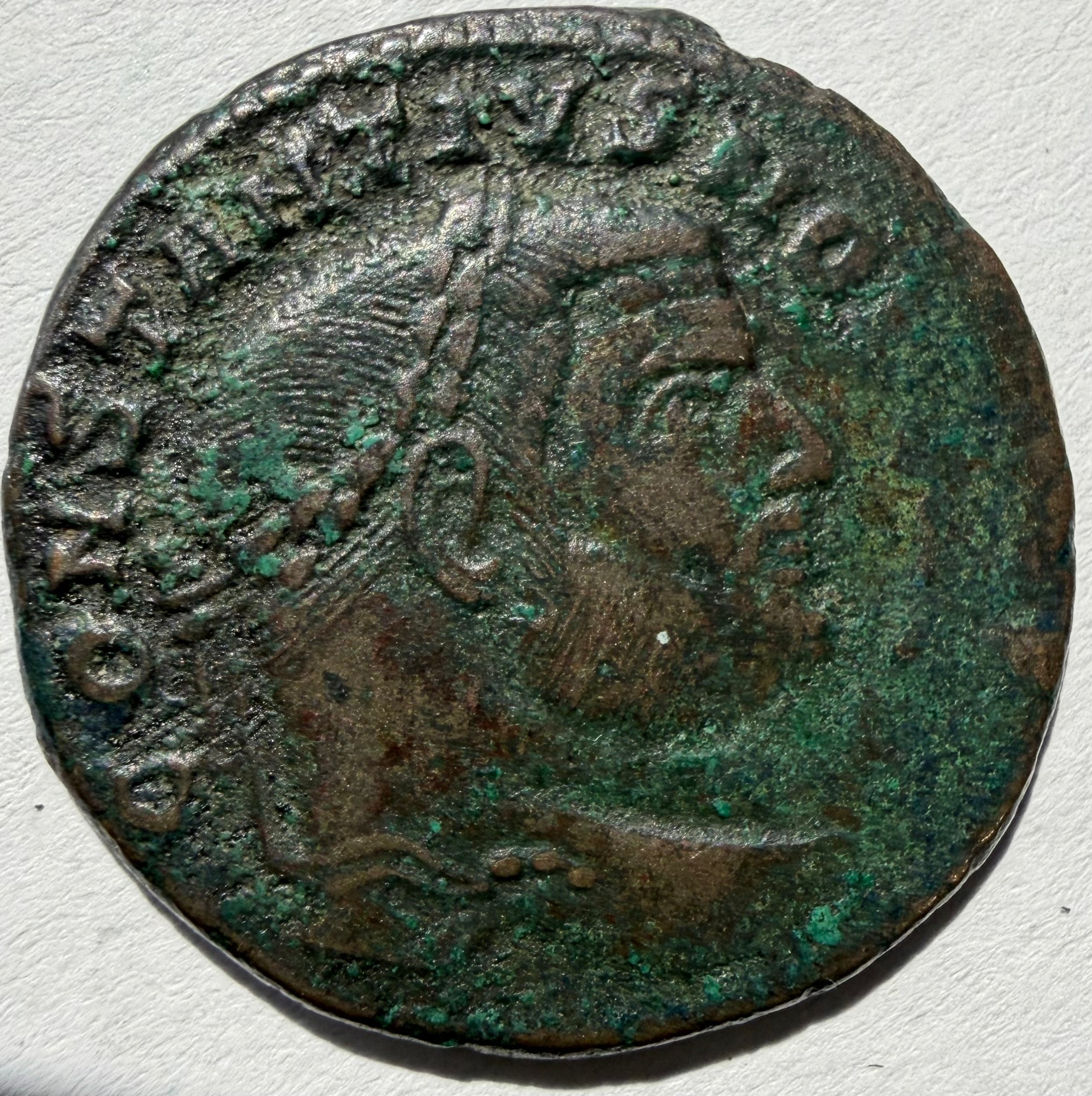 Constantius I Chlorus, as Caesar, AE follis Moneta standing left