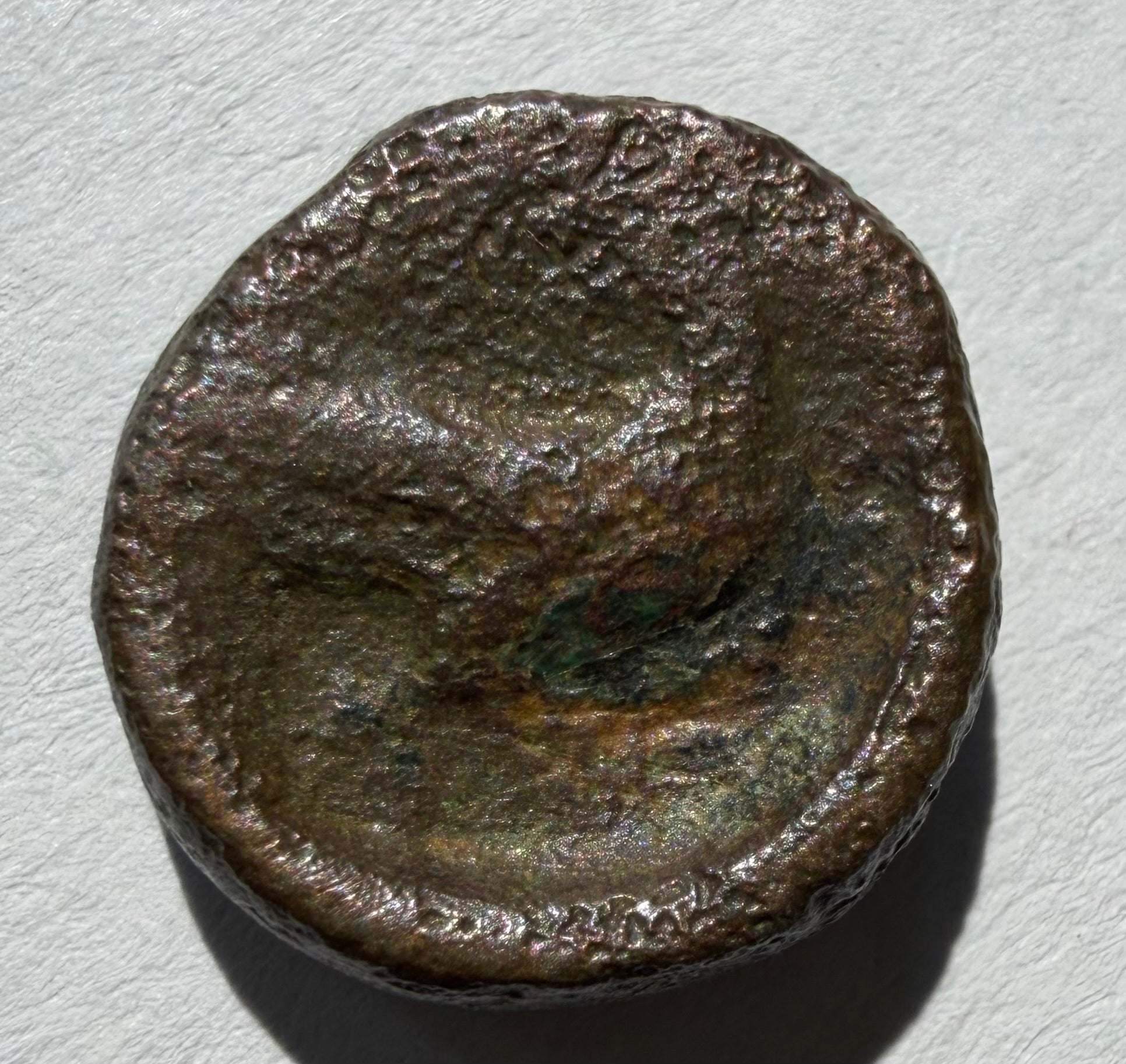 Roman Republic Bronze ae 14 . Prow