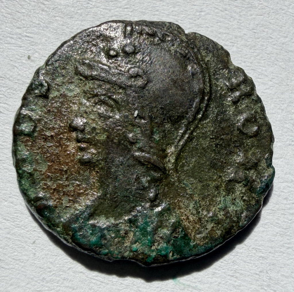 Constantine I ae3/4 commemerative-Romulus and Remus-R * Q in exergue-Rome