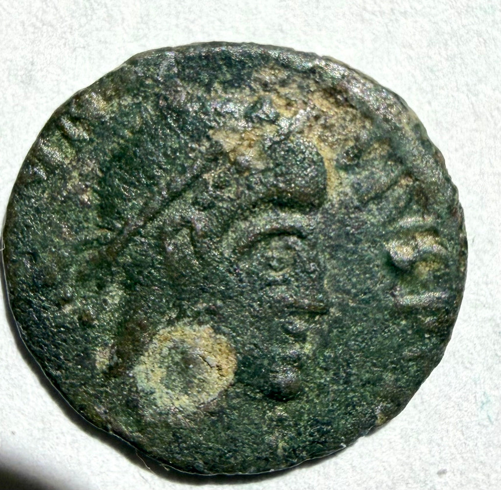 Barbarous  Constantius II -soldier spearing fallen horseman-15mm-UK find