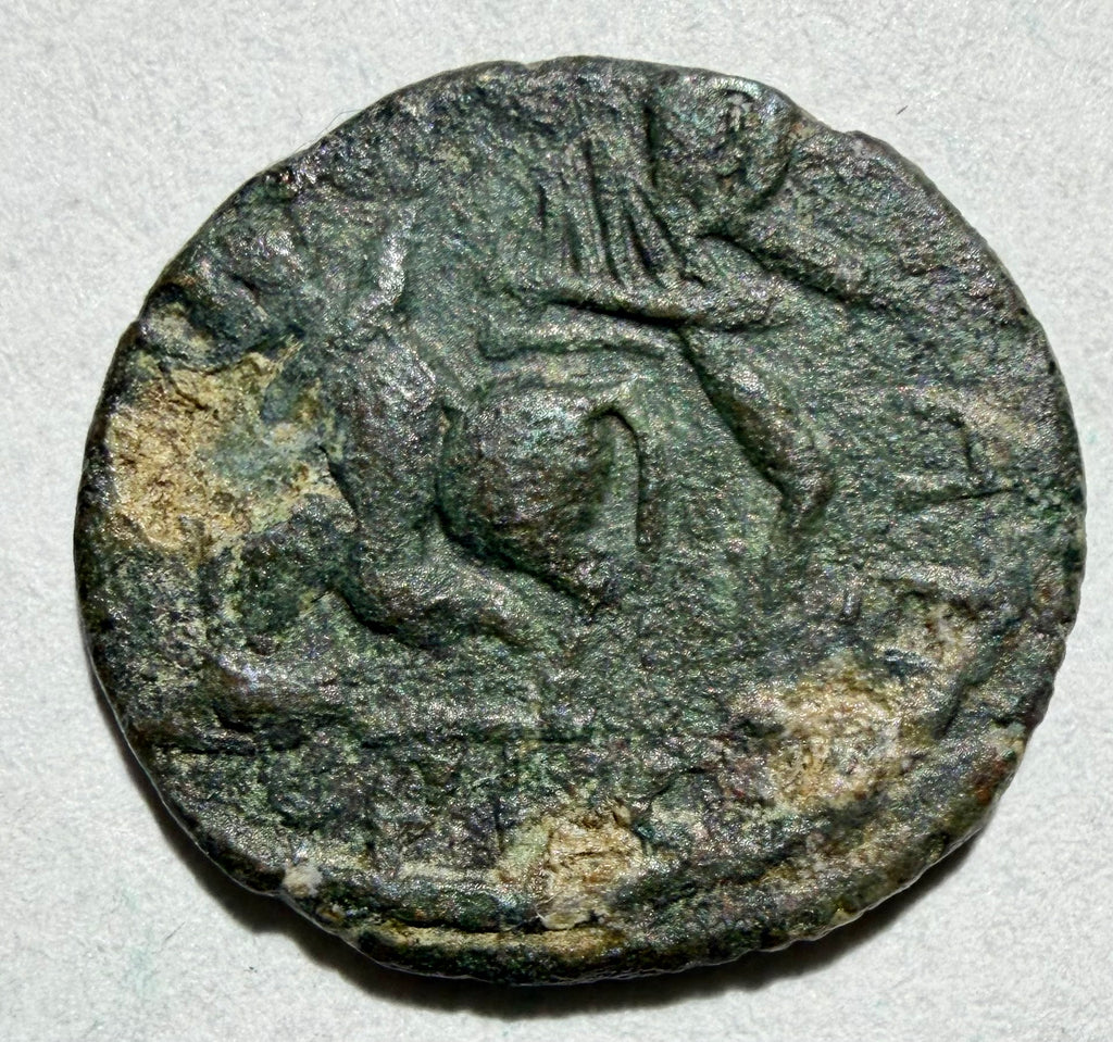 Barbarous  Constantius II -soldier spearing fallen horseman-15mm-UK find