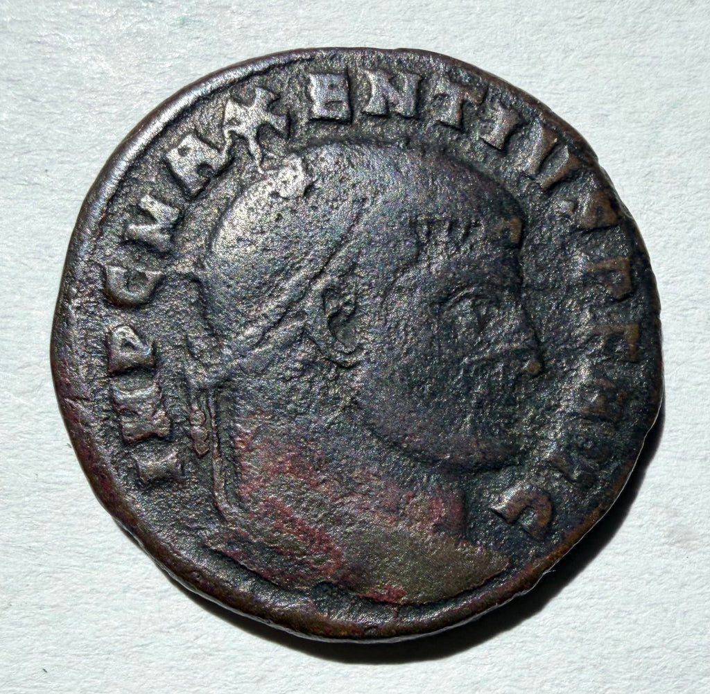 Maxentius (307-312). Æ Follis. Ostia, 309-312. the Dioscuri
