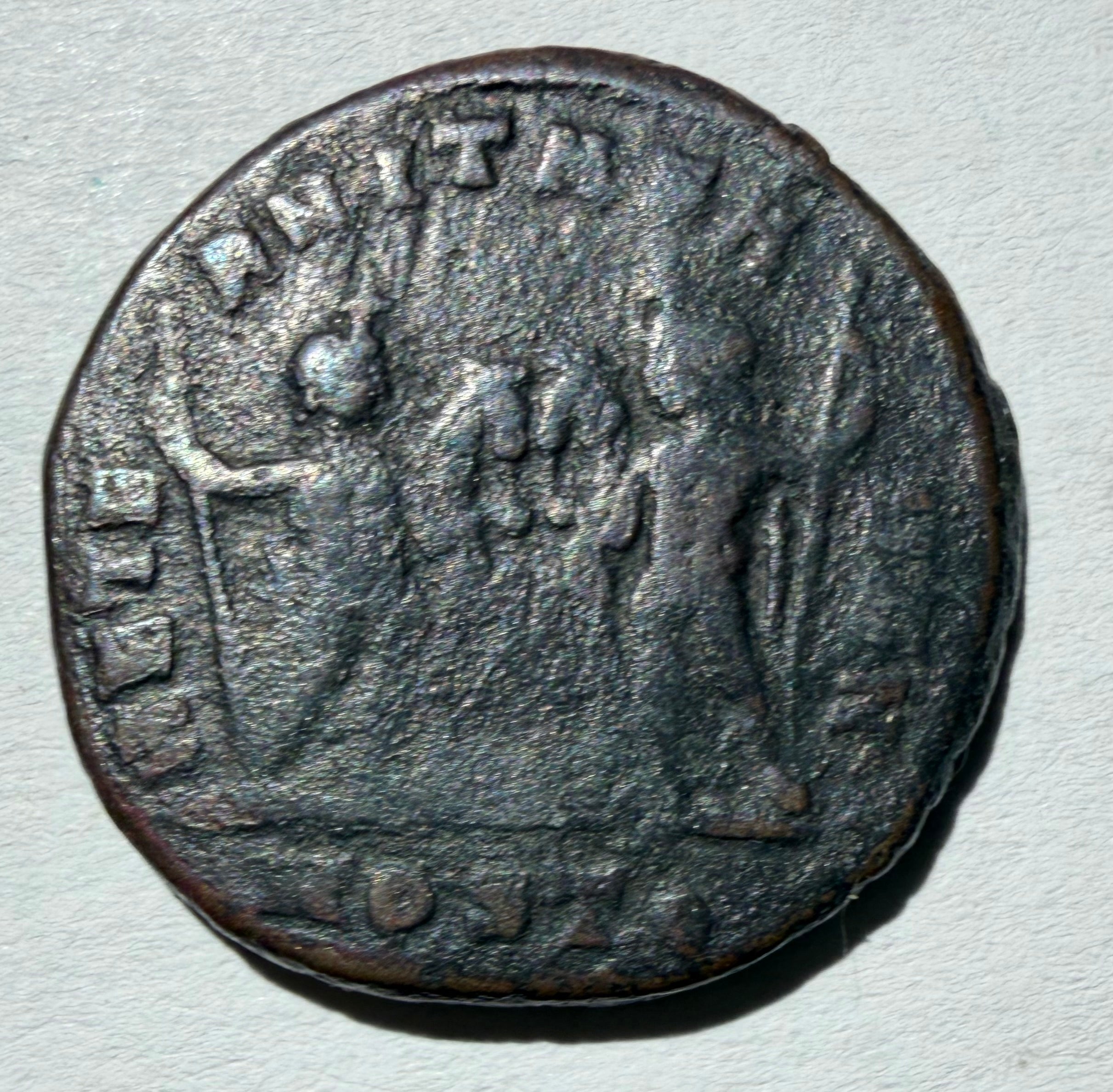 Maxentius (307-312). Æ Follis. Ostia, 309-312. the Dioscuri