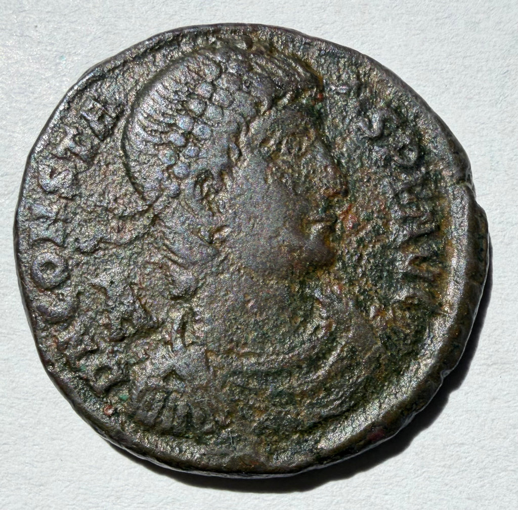 Constans (AD 337-350) Æ Centenionalis. Emperor in Galley-TSP in exergue