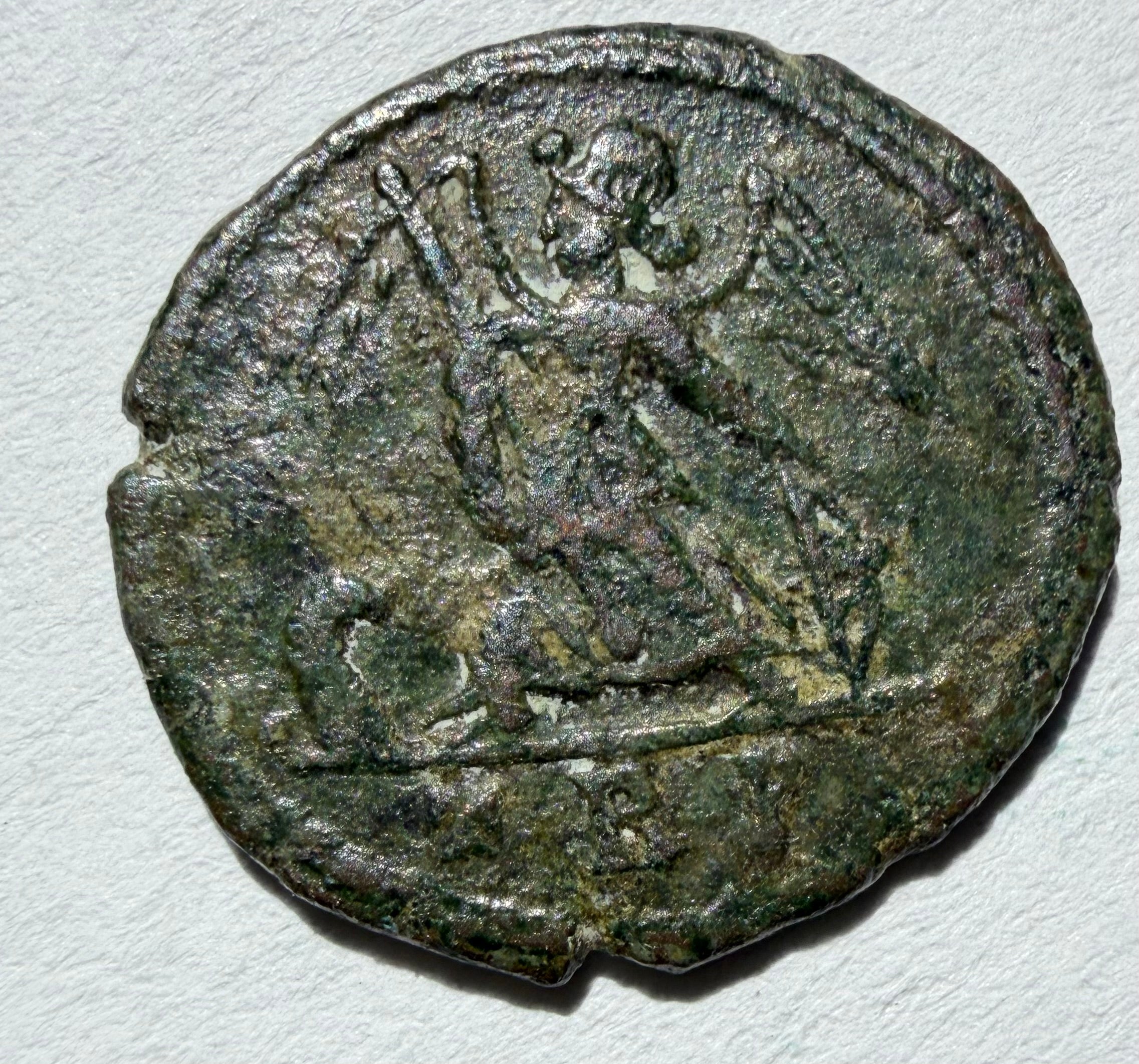 Roman AE3 Commemorative Coin Victory on prow. Trier